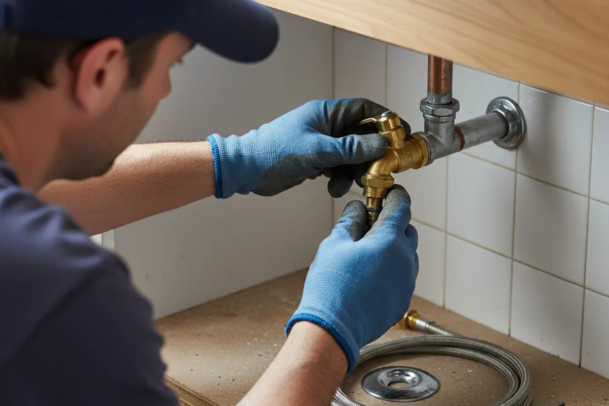 Shutoff valve and fitting work during Repiping in Hardwick